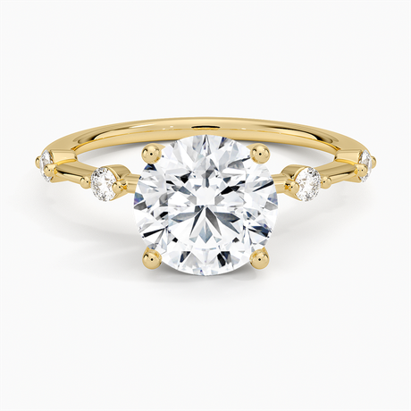 Aimee Diamond Engagement Ring - Spaced Diamond Band