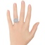 The Bhavna Ring, smallzoomed in top view on a hand
