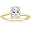 18K Yellow Gold Monsella Solitaire Ring, smalltop view
