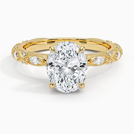 Milgrain Engagement Ring