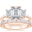 14K Rose Gold Luxe Rhiannon Diamond Ring (3/4 ct. tw.) with Gemma Diamond Ring (1/2 ct. tw.)