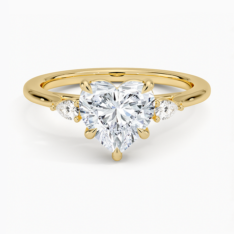 Three Stone Pear Engagement Ring - Aria