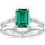 18K White Gold Nadia Diamond Ring with Lunette Diamond Ring