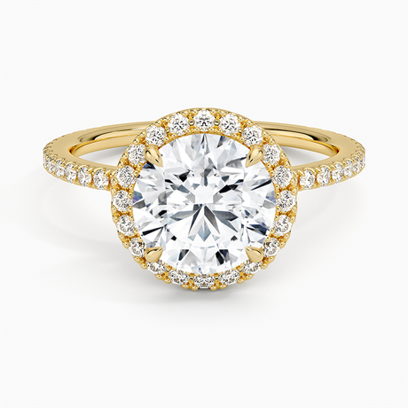 18K Yellow Gold Waverly Halo Diamond Ring (1/2 ct. tw.)