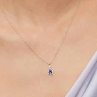 Sapphire Pavé Twist Necklace