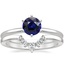 18K White Gold Six-Prong Petite Comfort Fit Ring with Lunette Diamond Ring