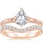 14K Rose Gold Hudson Ring with Luxe Flair Diamond Ring (1/3 ct. tw.)