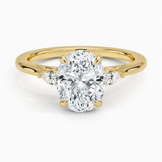 18K Yellow Gold Perfect Fit Aria Three Stone Diamond Ring