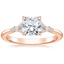 14K Rose Gold Nadia Diamond Ring, smalltop view