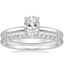 18K White Gold Elodie Ring with Petite Shared Prong Diamond Ring (1/4 ct. tw.)