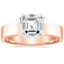 14K Rose Gold Parker Solitaire Ring, smalltop view