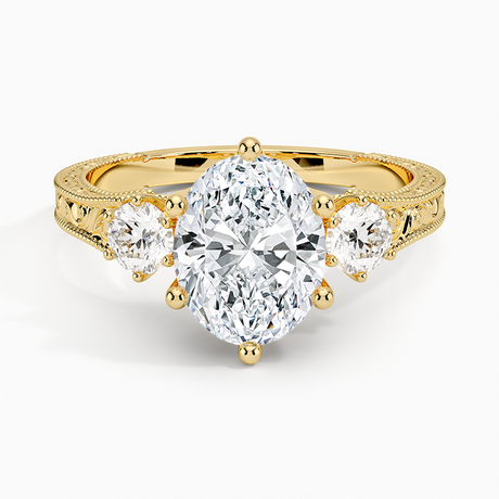 Hudson Three Stone Diamond Ring - Brilliant Earth