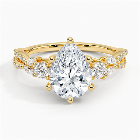 18K Yellow Gold Luxe Willow Three Stone Diamond Ring (1/2 ct. tw.)