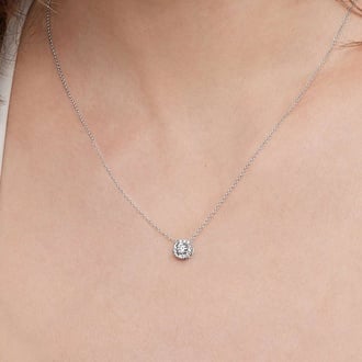 Diamond Halo Pendant