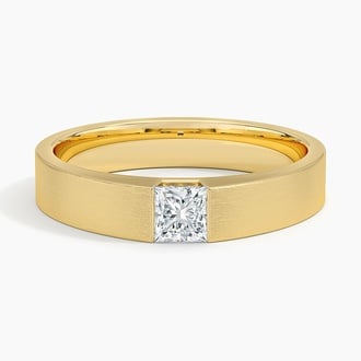 Flush Set Square Diamond Ring