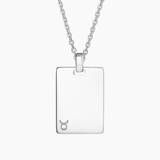 Taurus Zodiac Engravable Tag Pendant - Brilliant Earth