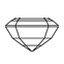 1.01 Carat Asscher Diamond small side view with measurements