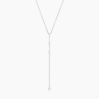 Lariat Style Pearl Necklace