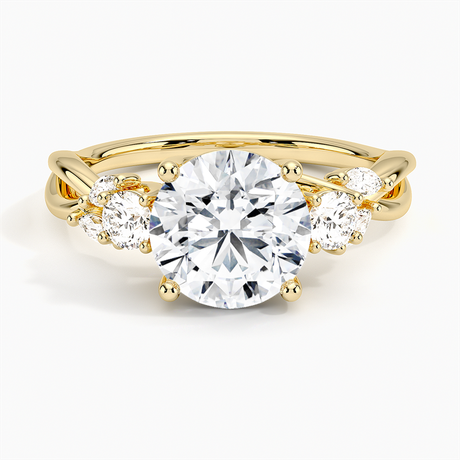 18K Yellow Gold Willow Three Stone Diamond Ring (1/3 ct. tw.)