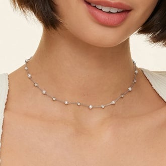 Athena Premium Akoya Cultured Pearl and Diamond Strand Necklace - Brilliant Earth