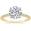 18K Yellow Gold Sonora Diamond Ring, smalltop view