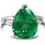 Modern Emerald Cocktail Ring
