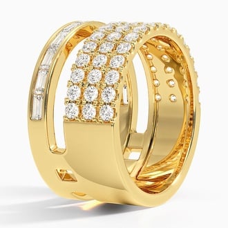 Baguette Diamond Triple Band