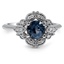 Custom Embellished Sapphire Halo Ring