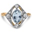 Art Nouveau Aquamarine Vintage Ring