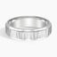 18K White Gold Beveled Edge Aspen 5.5mm Wedding Ring, smalltop view