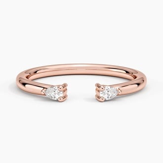 Wren Pear Diamond Ring in 14K Rose Gold