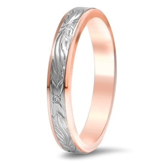 Custom Two Tone Engraved Ring