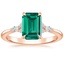 14K Rose Gold Nadia Diamond Ring, smalltop view