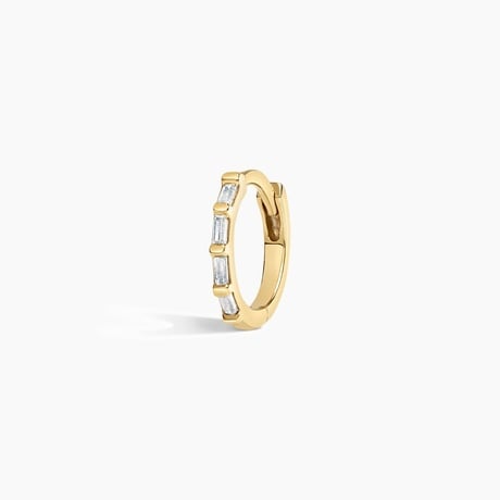 Single Baguette Diamond Hoop Earring - Brilliant Earth