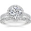 Platinum Sienna Halo Diamond Ring with Sienna Diamond Ring (1/2 ct. tw.)