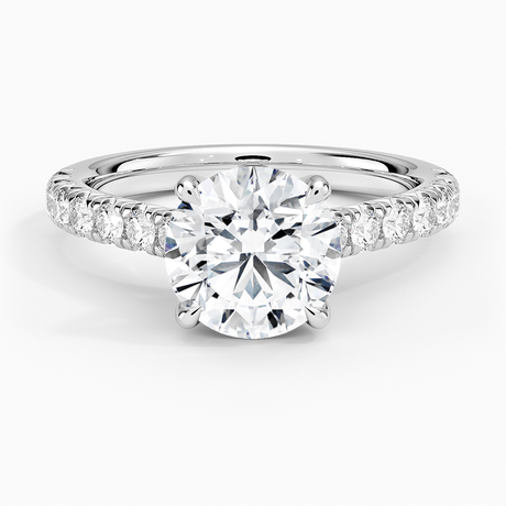 French Pavé Engagement Ring