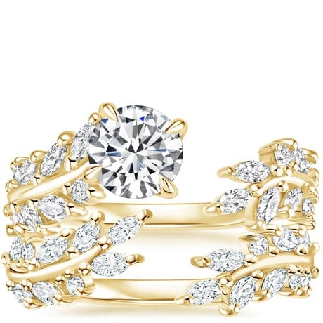 18K Yellow Gold Sweeping Ivy Diamond Bridal Set (1 ct. tw.)