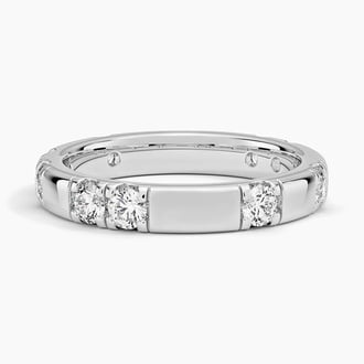 Astra Diamond 3.2mm Ring in 18K White Gold