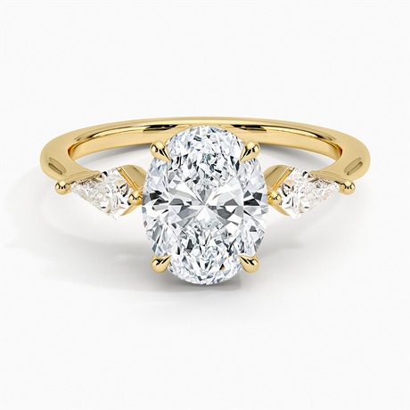 Luxe Cometa Three Stone Diamond Ring - Brilliant Earth