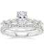 Platinum Tacori Sculpted Crescent Pear Diamond Ring with Tacori Sculpted Crescent Diamond Ring (1/6 ct. tw.)