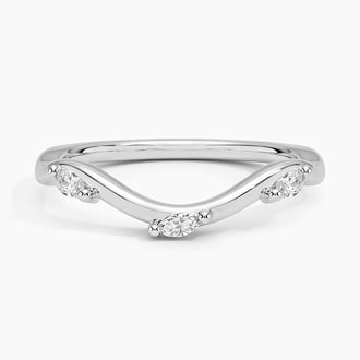 Willow Contour Marquise Diamond Wedding Ring
