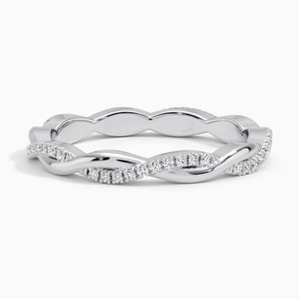 Petite Twisted Vine Eternity Diamond Ring (1/5 ct. tw.) in 18K White Gold