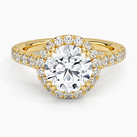 18K Yellow Gold Sienna Halo Three-Quarter Coverage Diamond Ring (3/4 ct. tw.)