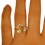 The Rosarita Ring, smalltop view on a hand