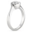 18K White Gold Cascade Ring, smallside view