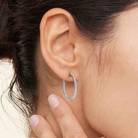 Perfect Hoop Lab Diamond Earrings