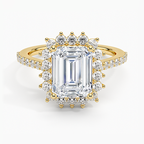 Luxe Sunburst Halo Diamond Ring - Brilliant Earth