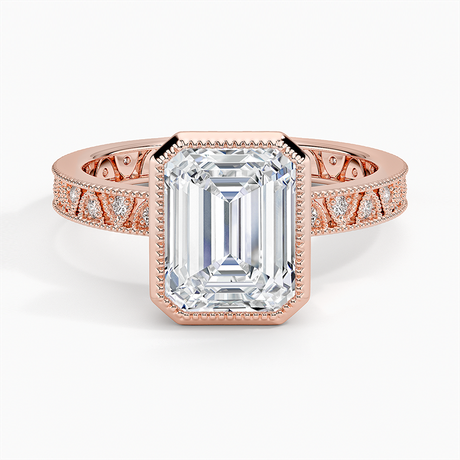 14K Rose Gold Sinclair Art Deco Diamond Ring (1/6 ct. tw.)