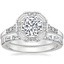 18K White Gold Octavia Diamond Ring (1/3 ct. tw.) with Barre Diamond Ring (1/4 ct. tw.)