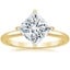 18K Yellow Gold North Star Solitaire Ring, smalltop view